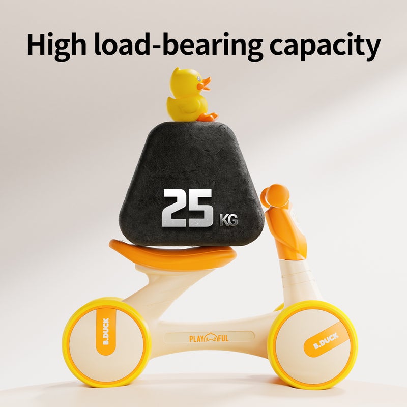 B.Duck - Toddler Balance Bike, Anti-slip Handle & Wheels, Indoor/Outdoor Ride, Yellow, 1.5- 3 Y - Image 4